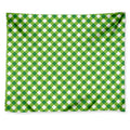 Shamrock Green And White Gingham Print Tapestry