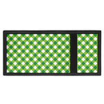 Shamrock Green And White Gingham Print Trifold Wallet