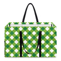 Shamrock Green And White Gingham Print Utility Tote Bag