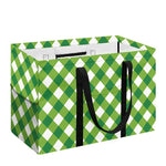 Shamrock Green And White Gingham Print Utility Tote Bag