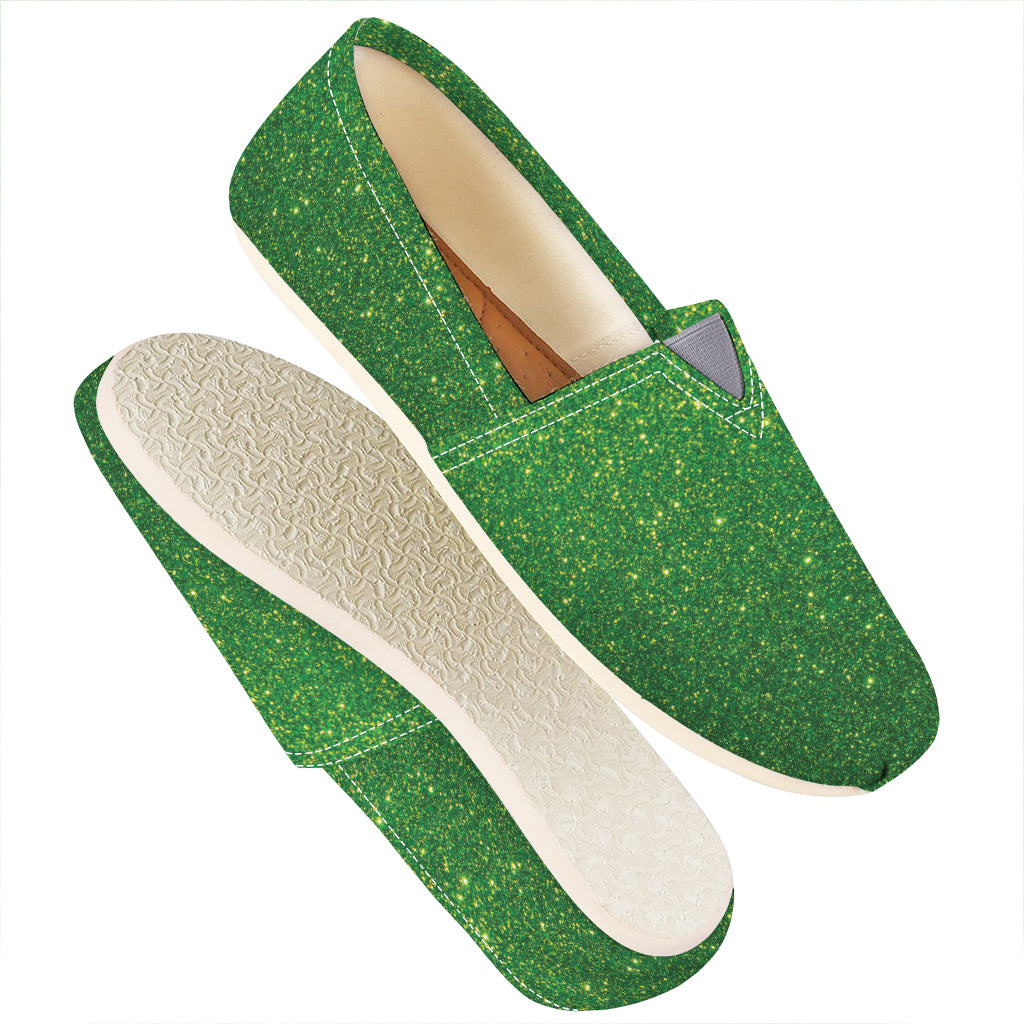 Shamrock Green Glitter Artwork Print (NOT Real Glitter) Casual Shoes