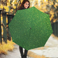 Shamrock Green (NOT Real) Glitter Print Foldable Umbrella