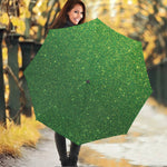 Shamrock Green Glitter Artwork Print (NOT Real Glitter) Foldable Umbrella