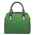 Shamrock Green (NOT Real) Glitter Print Shoulder Handbag