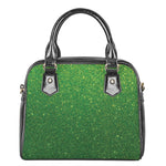 Shamrock Green Glitter Artwork Print (NOT Real Glitter) Shoulder Handbag