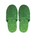 Shamrock Green (NOT Real) Glitter Print Slippers