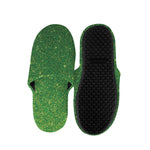 Shamrock Green Glitter Artwork Print (NOT Real Glitter) Slippers