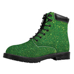 Shamrock Green Glitter Artwork Print (NOT Real Glitter) Work Boots