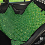 Shamrock Green (NOT Real) Glitter Print Pet Car Back Seat Cover