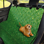 Shamrock Green (NOT Real) Glitter Print Pet Car Back Seat Cover