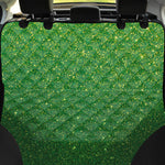 Shamrock Green (NOT Real) Glitter Print Pet Car Back Seat Cover