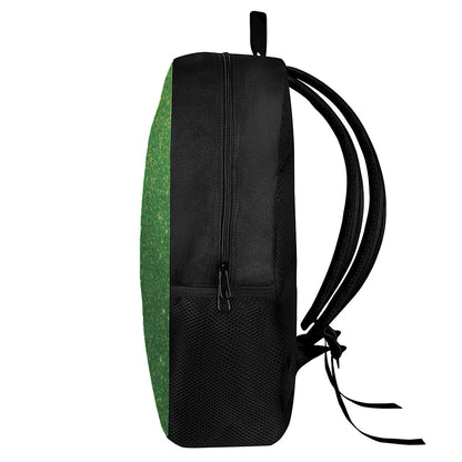 Shamrock Green (NOT Real) Glitter Print 17 Inch Backpack