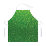 Shamrock Green (NOT Real) Glitter Print Adjustable Apron