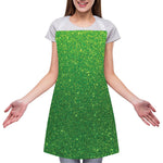 Shamrock Green (NOT Real) Glitter Print Adjustable Apron