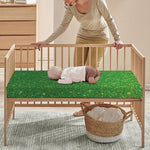 Shamrock Green (NOT Real) Glitter Print Baby Crib Sheet