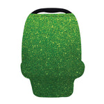 Shamrock Green (NOT Real) Glitter Print Baby Seat Cover
