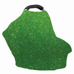 Shamrock Green (NOT Real) Glitter Print Baby Seat Cover