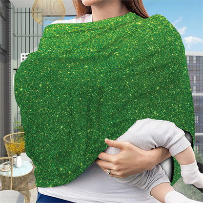 Shamrock Green (NOT Real) Glitter Print Baby Seat Cover