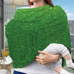 Shamrock Green (NOT Real) Glitter Print Baby Seat Cover