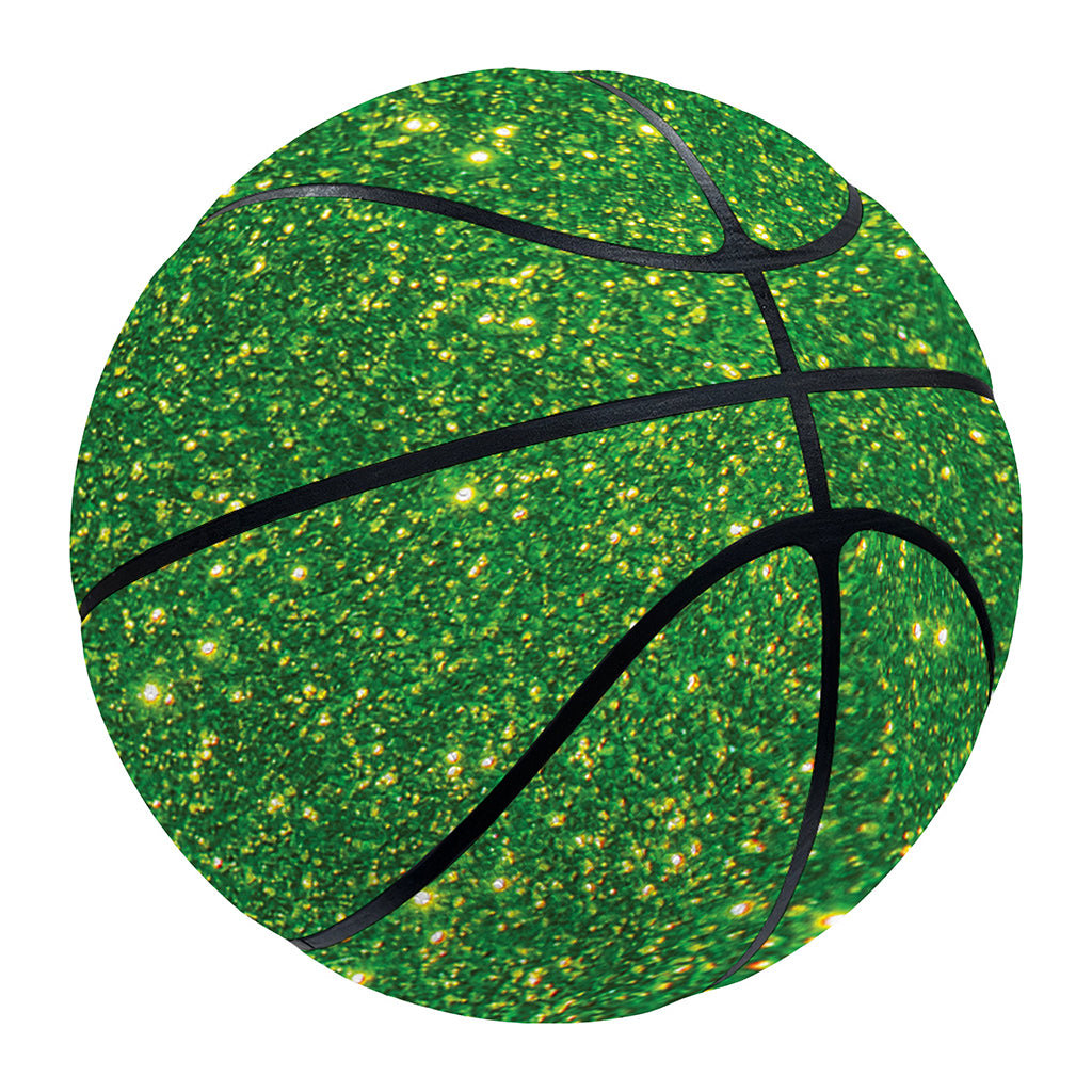 Shamrock Green (NOT Real) Glitter Print Basketball