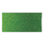 Shamrock Green (NOT Real) Glitter Print Beach Towel