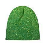 Shamrock Green (NOT Real) Glitter Print Beanie