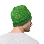 Shamrock Green (NOT Real) Glitter Print Beanie