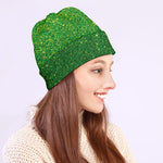 Shamrock Green (NOT Real) Glitter Print Beanie