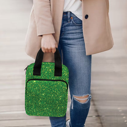 Shamrock Green (NOT Real) Glitter Print Bible Tote Bag