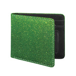 Shamrock Green (NOT Real) Glitter Print Bifold Wallet