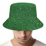 Shamrock Green (NOT Real) Glitter Print Bucket Hat