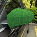 Shamrock Green (NOT Real) Glitter Print Car Side Mirror Covers