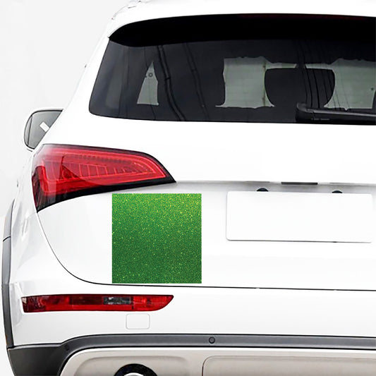 Shamrock Green (NOT Real) Glitter Print Car Sticker