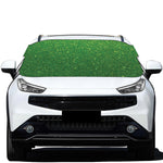 Shamrock Green (NOT Real) Glitter Print Car Windshield Snow Cover