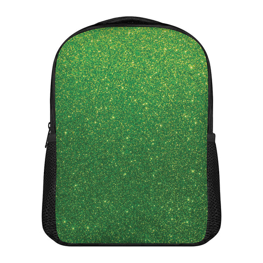Shamrock Green (NOT Real) Glitter Print Casual Backpack