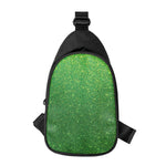 Shamrock Green (NOT Real) Glitter Print Chest Bag