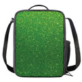 Shamrock Green (NOT Real) Glitter Print Crossbody Lunch Bag