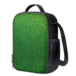 Shamrock Green (NOT Real) Glitter Print Crossbody Lunch Bag