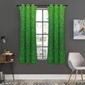 Shamrock Green (NOT Real) Glitter Print Grommet Curtain Panels