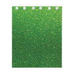 Shamrock Green (NOT Real) Glitter Print Curtain