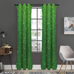 Shamrock Green (NOT Real) Glitter Print Curtain