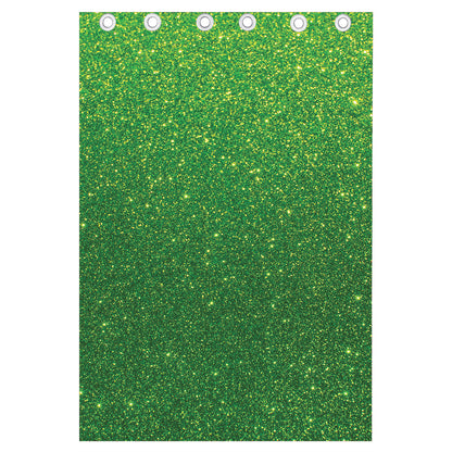 Shamrock Green (NOT Real) Glitter Print Curtain