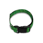 Shamrock Green (NOT Real) Glitter Print Dog Collar