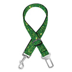Shamrock Green (NOT Real) Glitter Print Dog Seat Belt