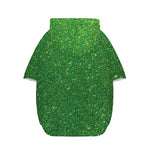 Shamrock Green (NOT Real) Glitter Print Dog Zip Up Hoodie