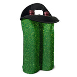 Shamrock Green (NOT Real) Glitter Print Double Neoprene Wine Tote