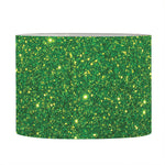 Shamrock Green (NOT Real) Glitter Print Drum Lamp Shade