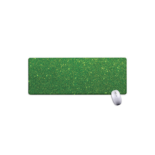 Shamrock Green (NOT Real) Glitter Print Extended Mouse Pad