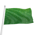 Shamrock Green (NOT Real) Glitter Print Flag