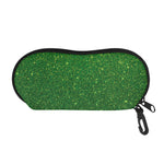 Shamrock Green (NOT Real) Glitter Print Glasses Case